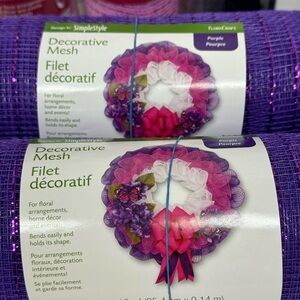 Decorative Mesh Lot of 6 Crating Wreath Making Holiday Floral Home Decor Events